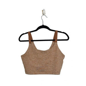 aerie Offline The Hugger Recharge Least Support Unlined Brown Sports Bra Medium